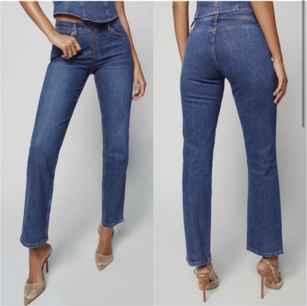 Reformation jeans women's Julianna zip mid rise straight leg  sz 27